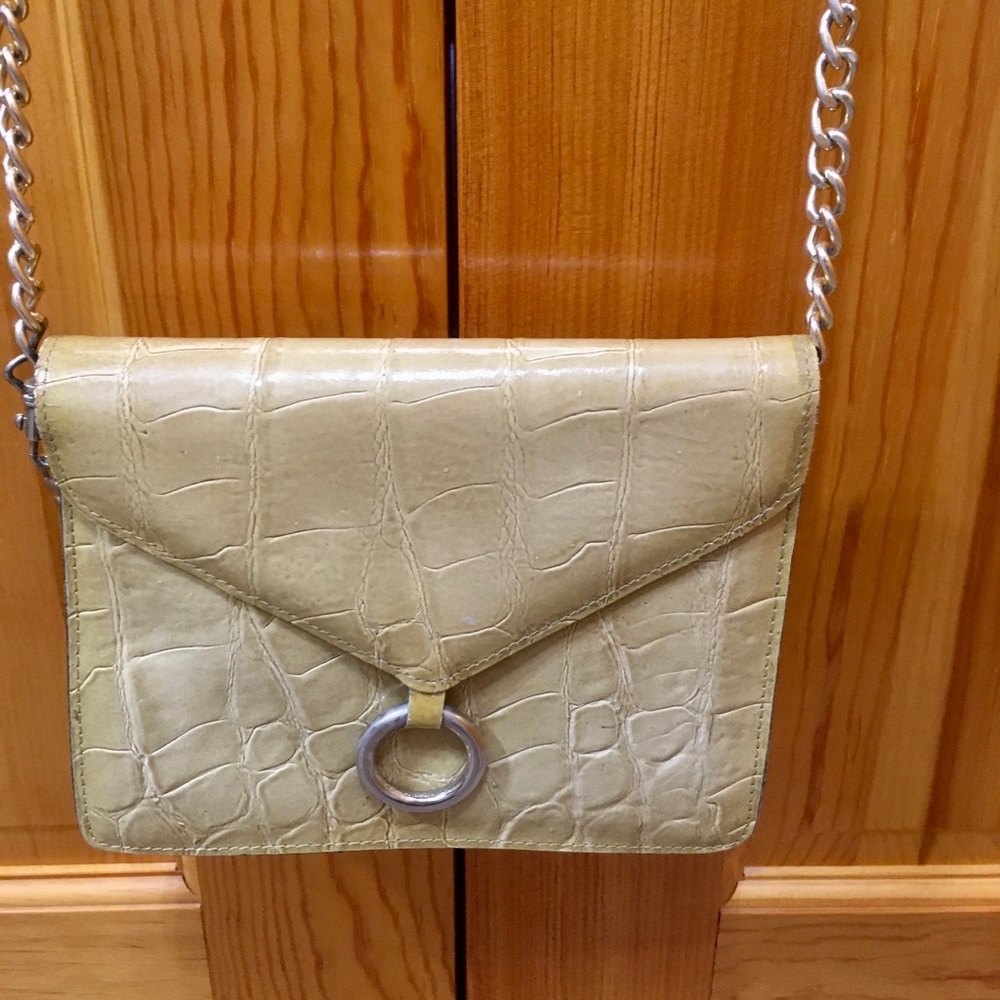 Vintage patent leather envelope bag